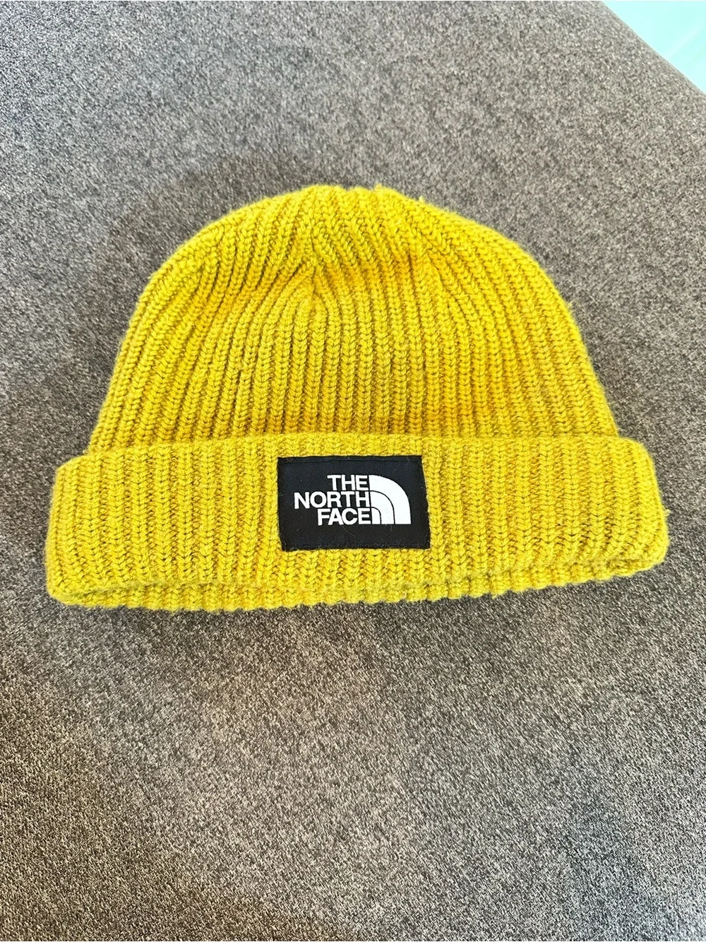 🤑EU The North Face Yellow Knit Winter Beanie Hat🤑